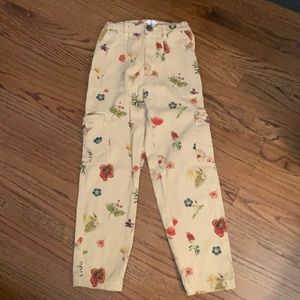 Zara girls cargo printed pants